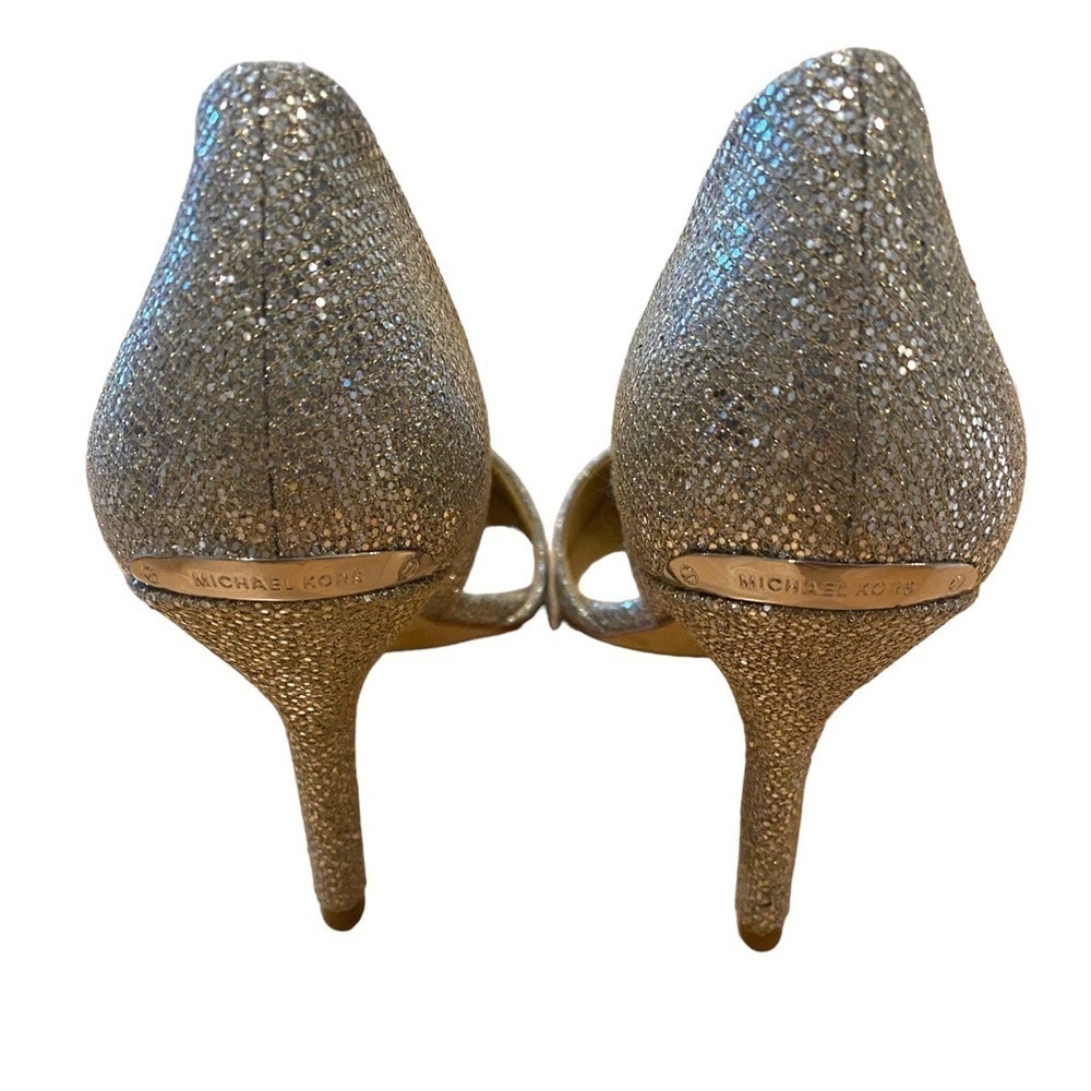 Michael Kors Silver Sparkle Pumps Heels Shoes - Size 8.5 - Picture 2 of 5